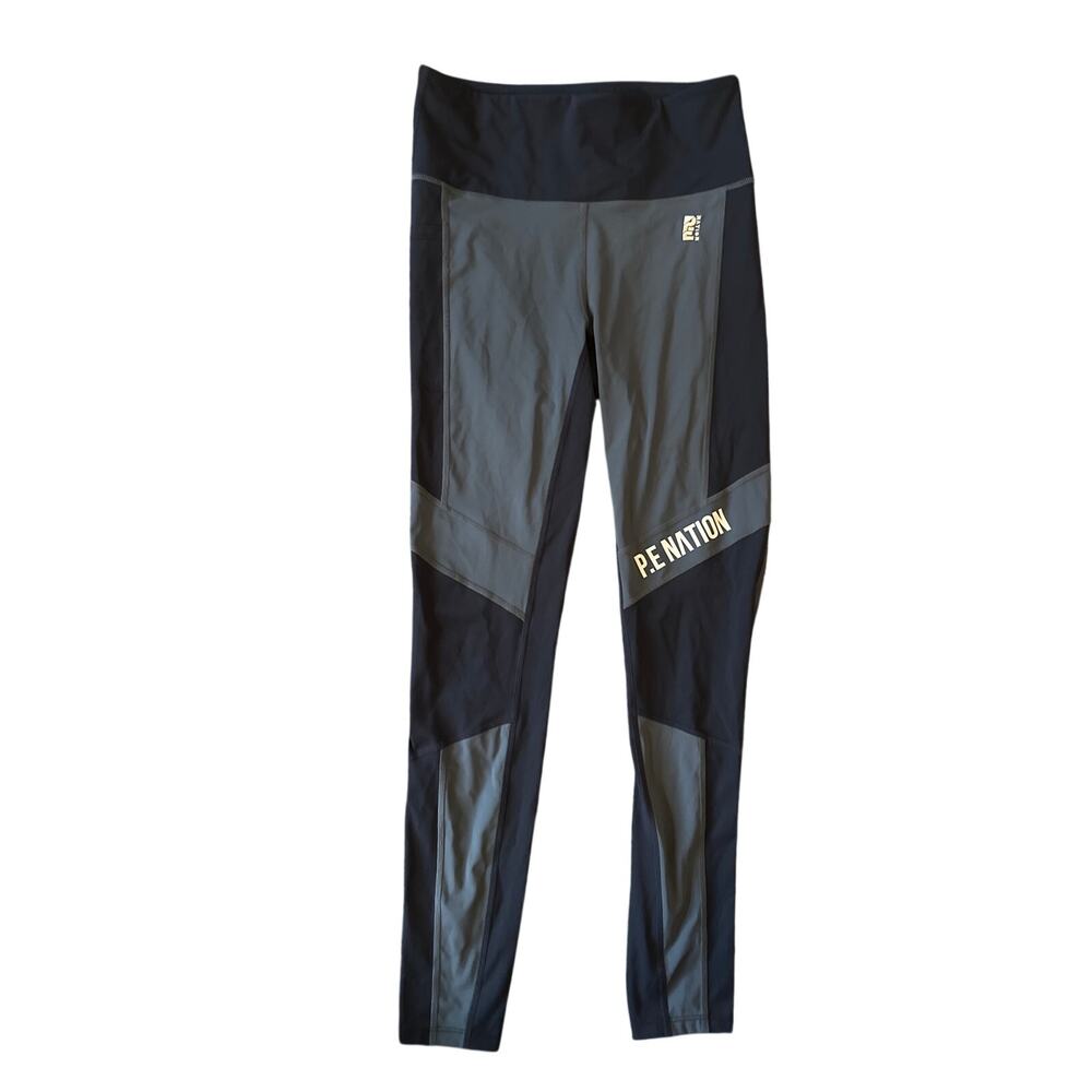 Women M P.E Nation PE Nation League Leggings Charcoal Dark Gray Black Pants